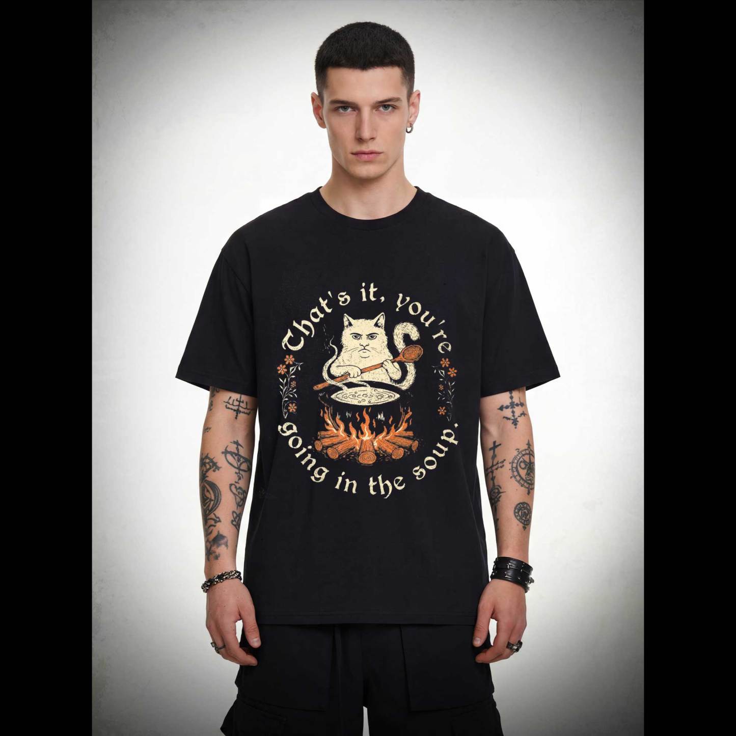 Weird Medieval Cat T-shirt