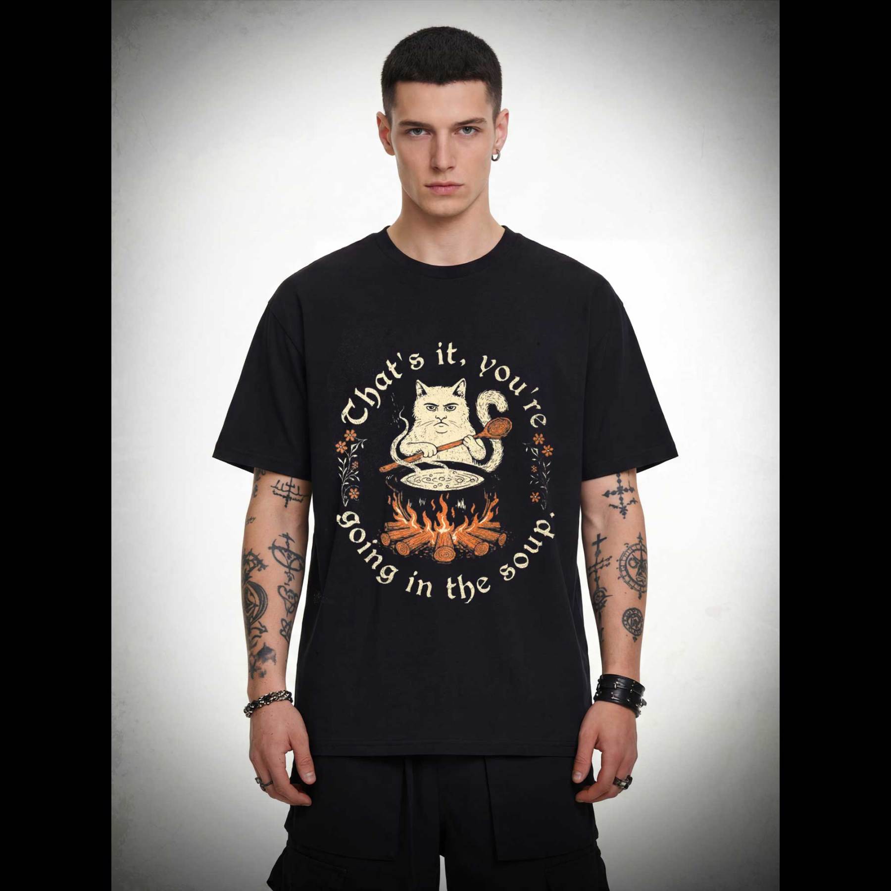 Weird Medieval Cat T-shirt