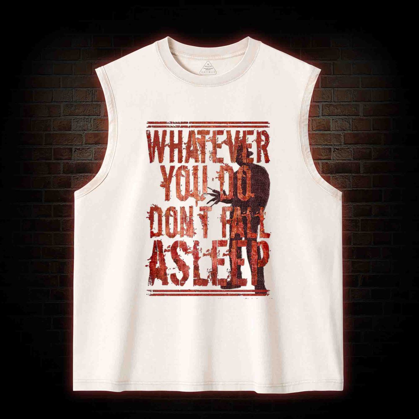 Whatever You Do Don't Fall Asleep Washed Tank Top