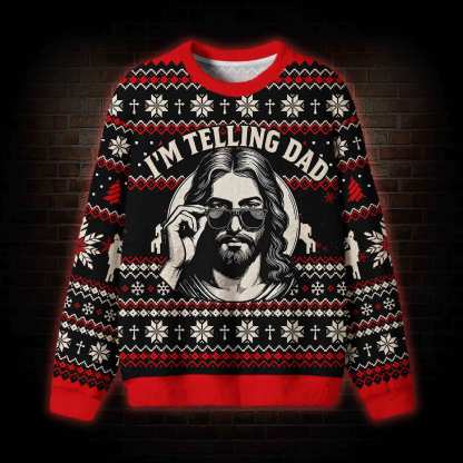 Funny I'm Telling Dad Ugly Sweatshirts