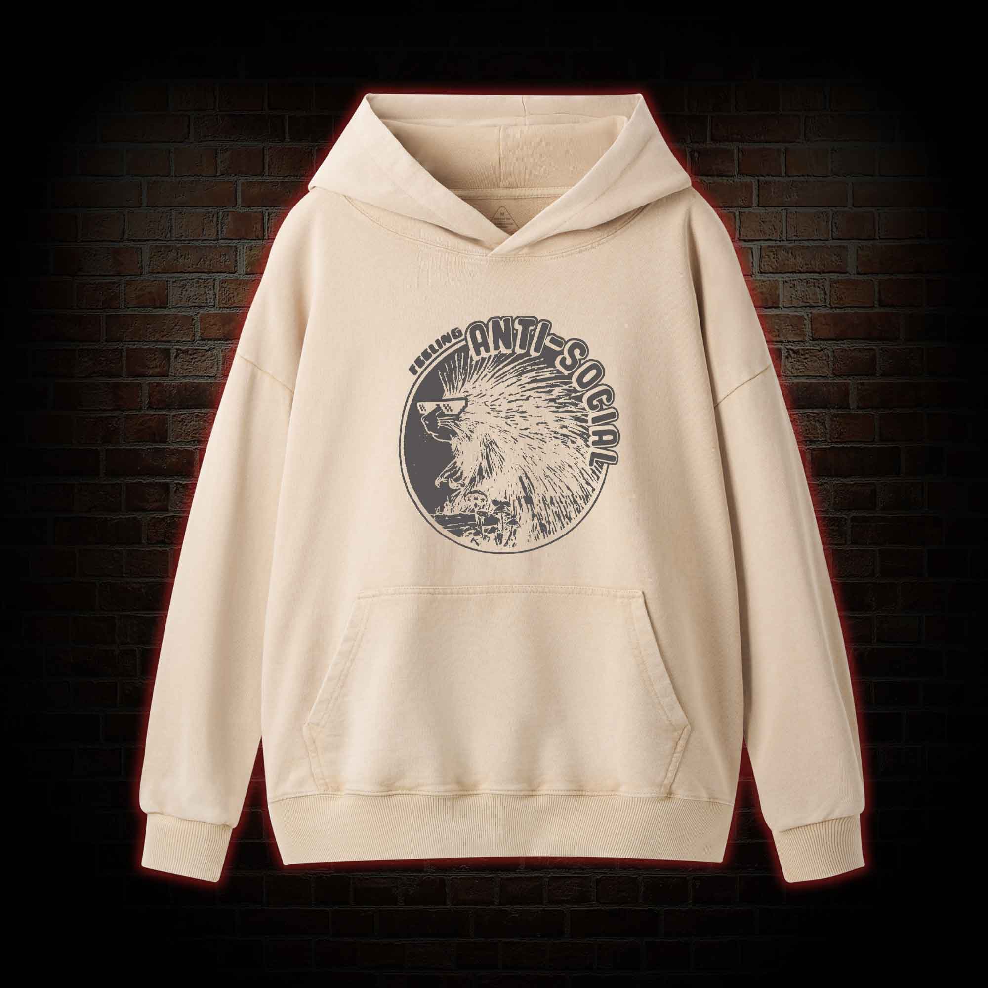 Feeling Anti-Social Washed Hoodie