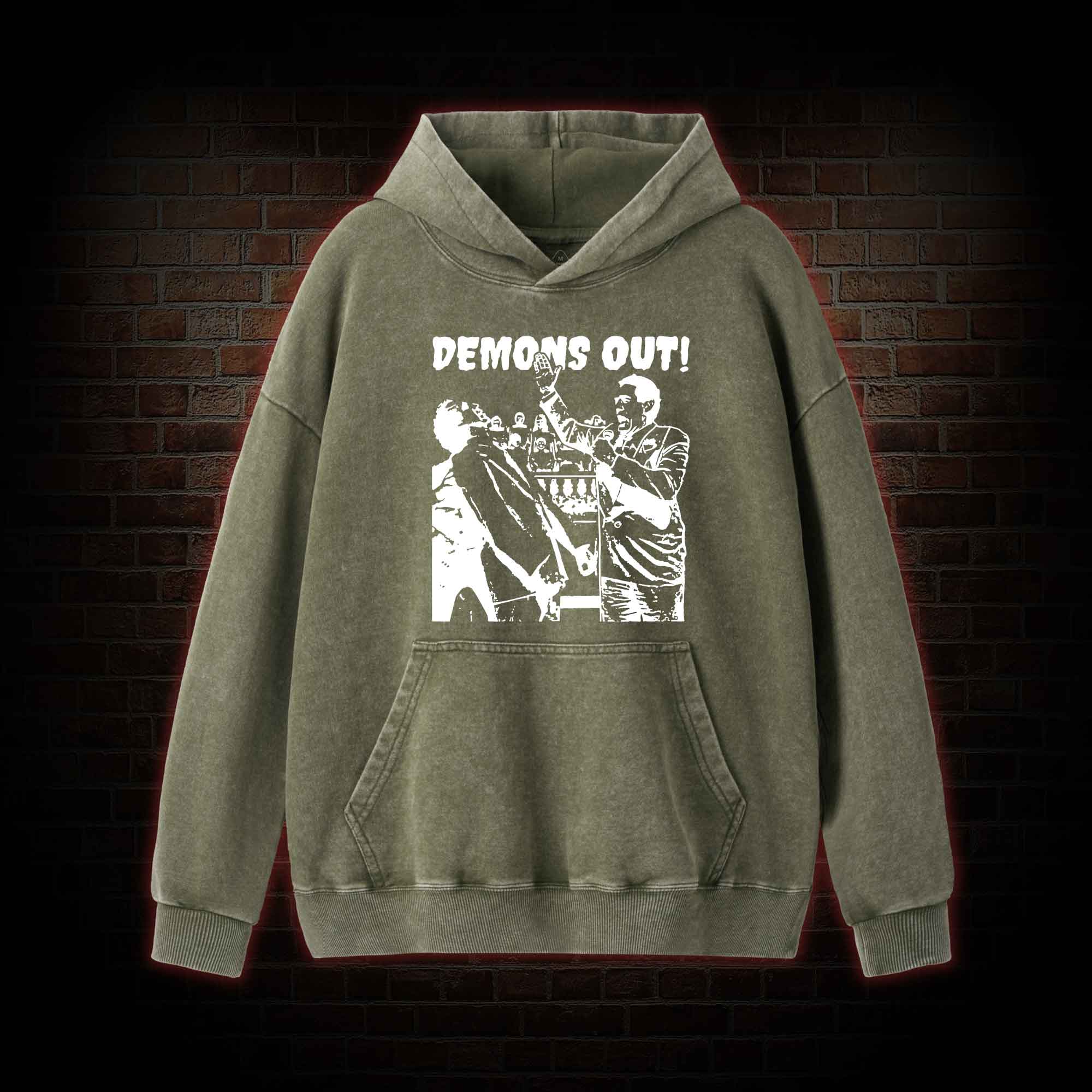 Demons Out! Washed Hoodie