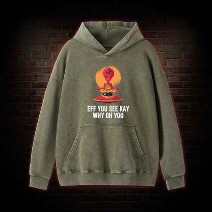 Eff You See Kay Why Oh You Alien Washed Hoodie