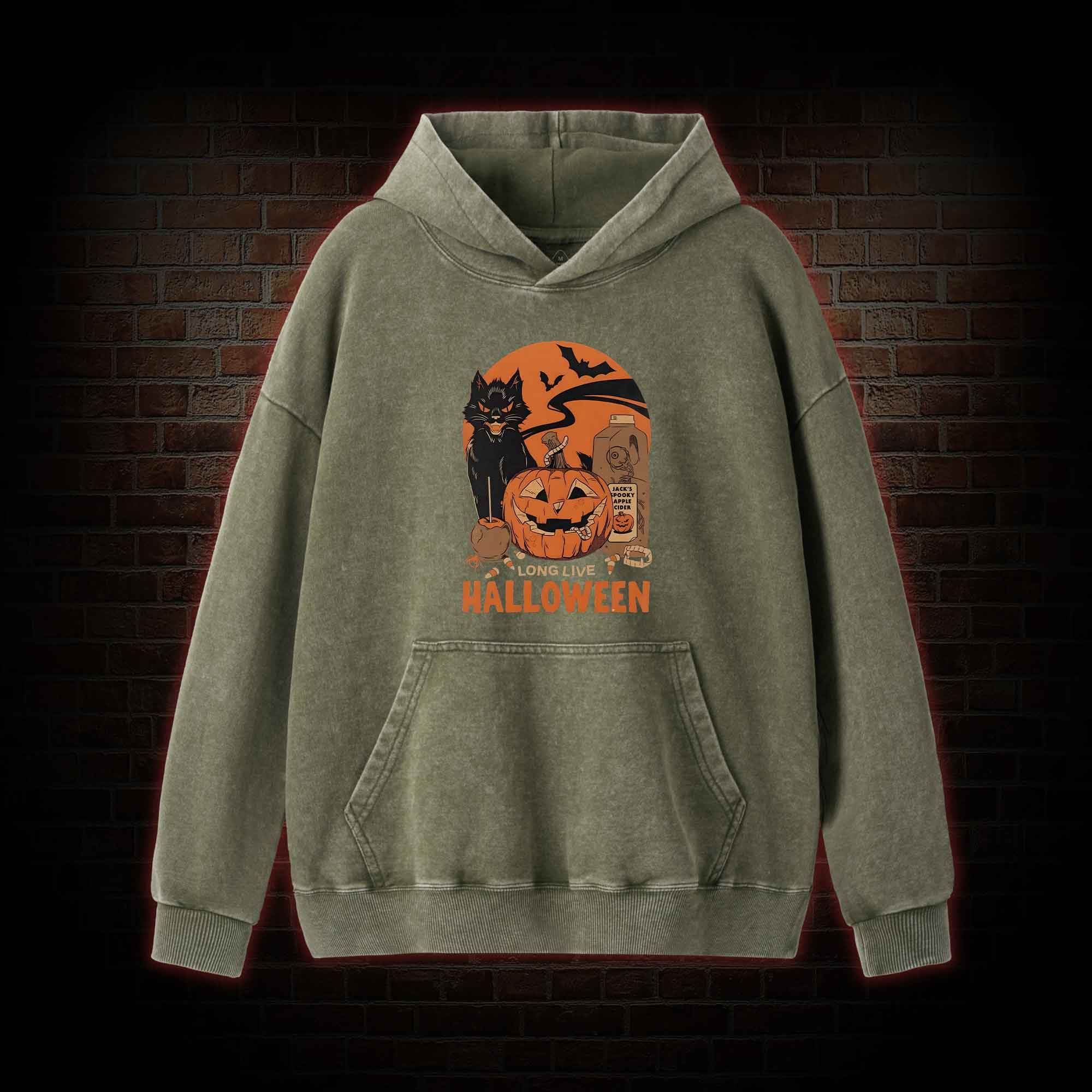 Long Live Halloween Washed Hoodie