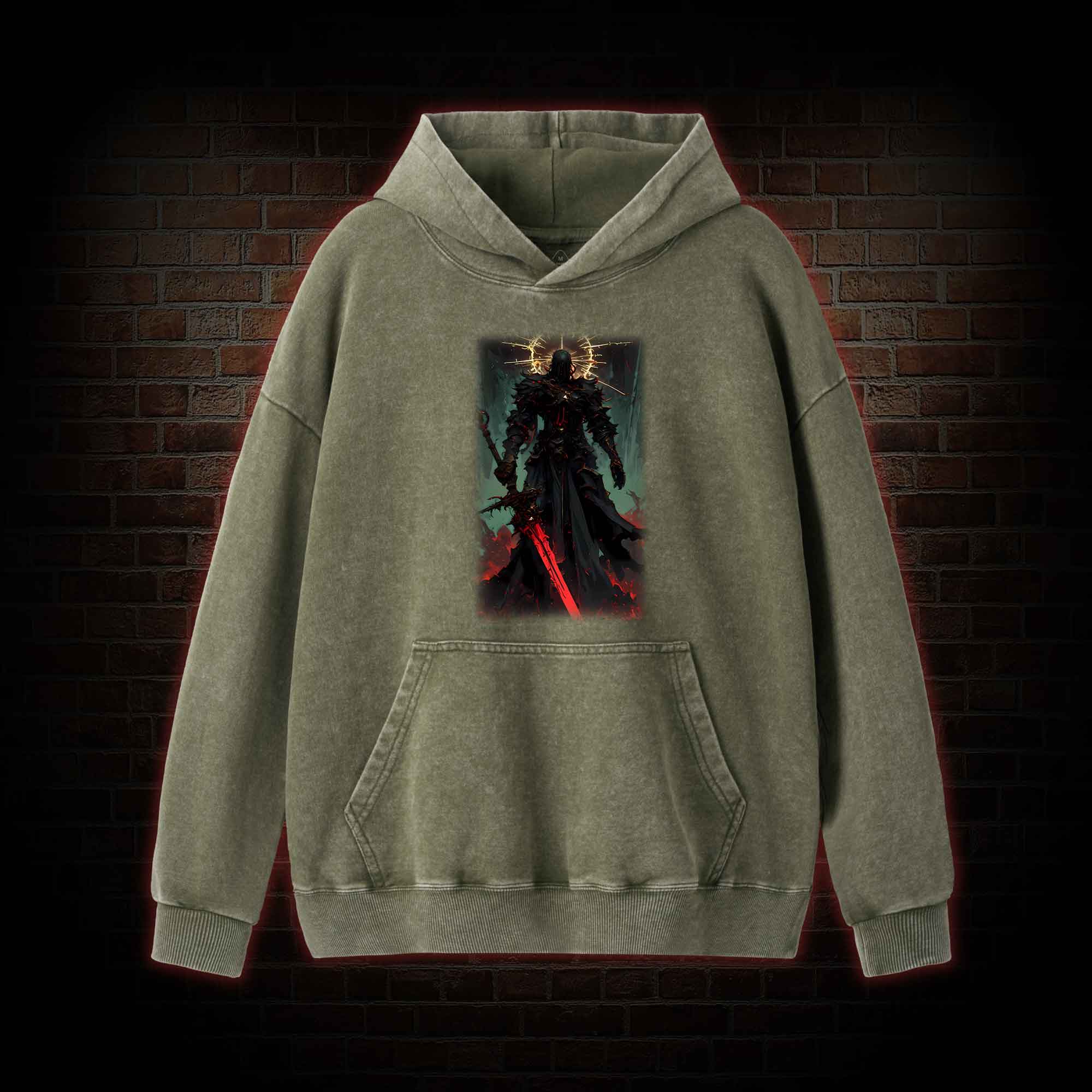 Dark Knight With Light Washed Hoodie