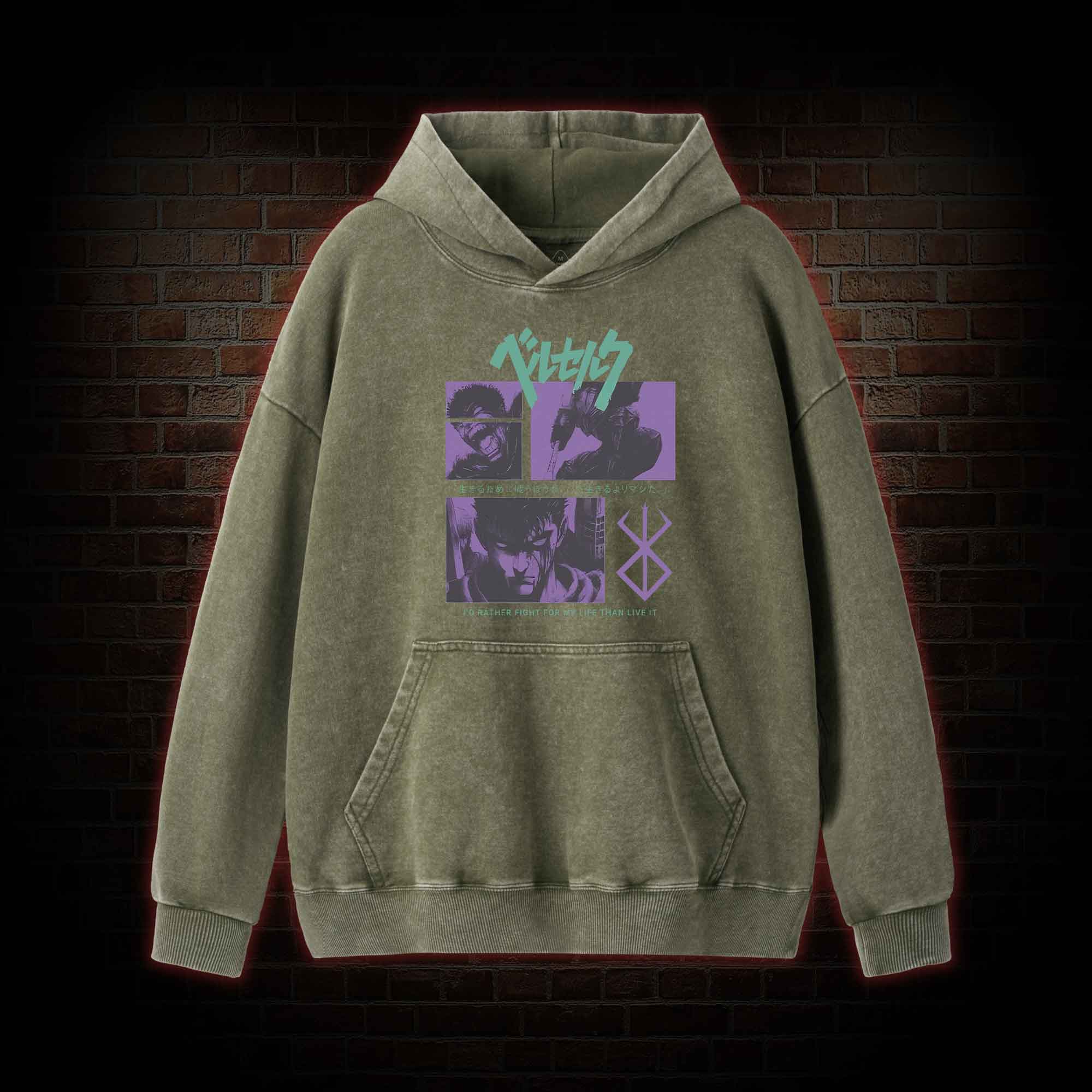 I'd Rather Fight For My Life than Live It Washed Hoodie