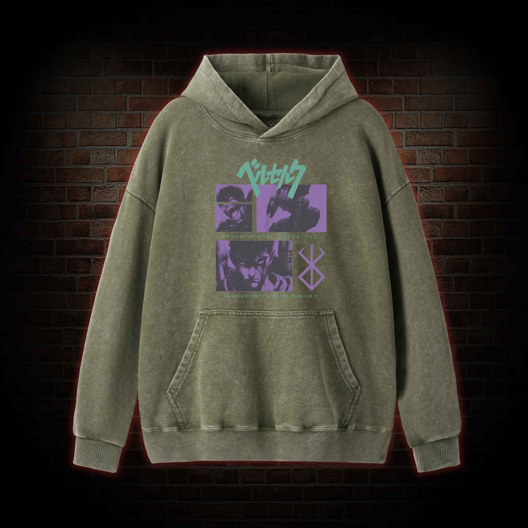 I'd Rather Fight For My Life than Live It Washed Hoodie