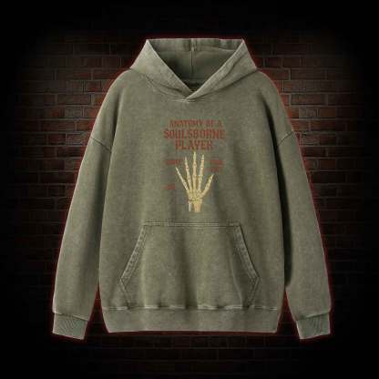 Anatomy of a Soulsborne Player Washed Hoodie