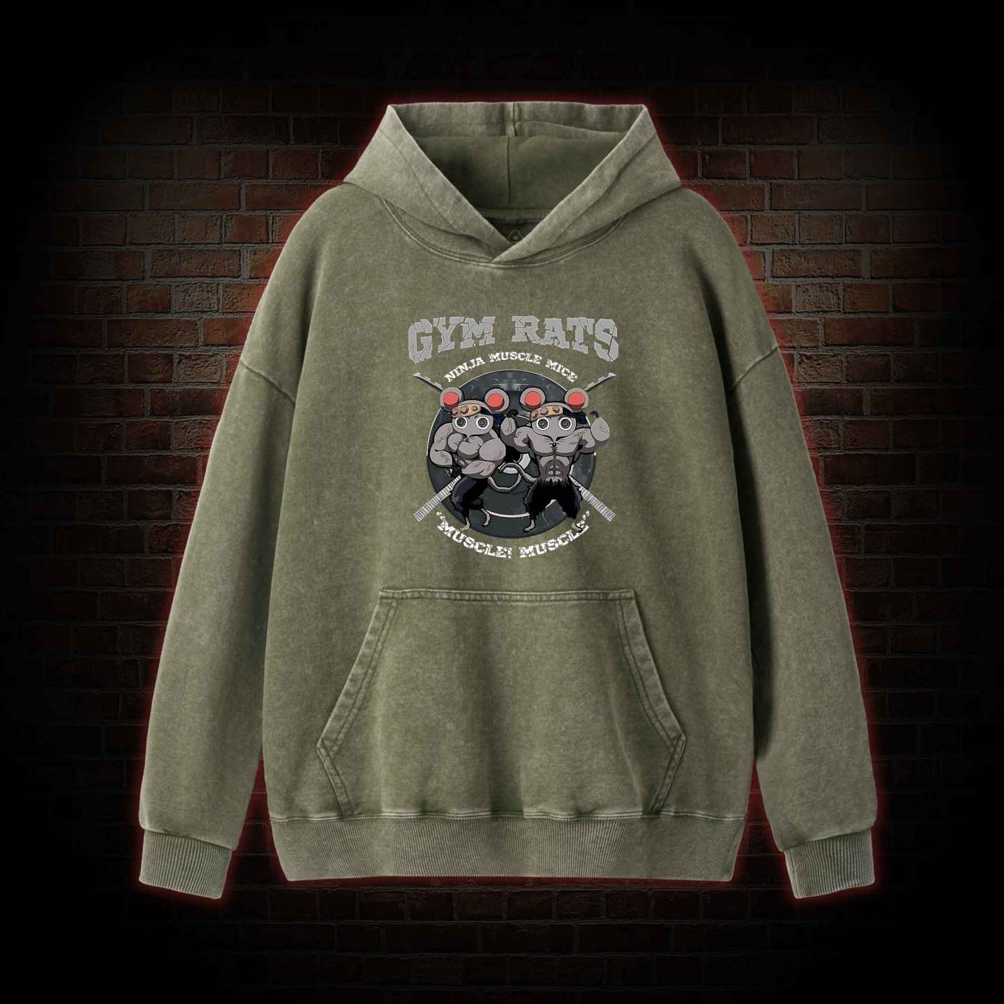 Gym Rats Washed Hoodie