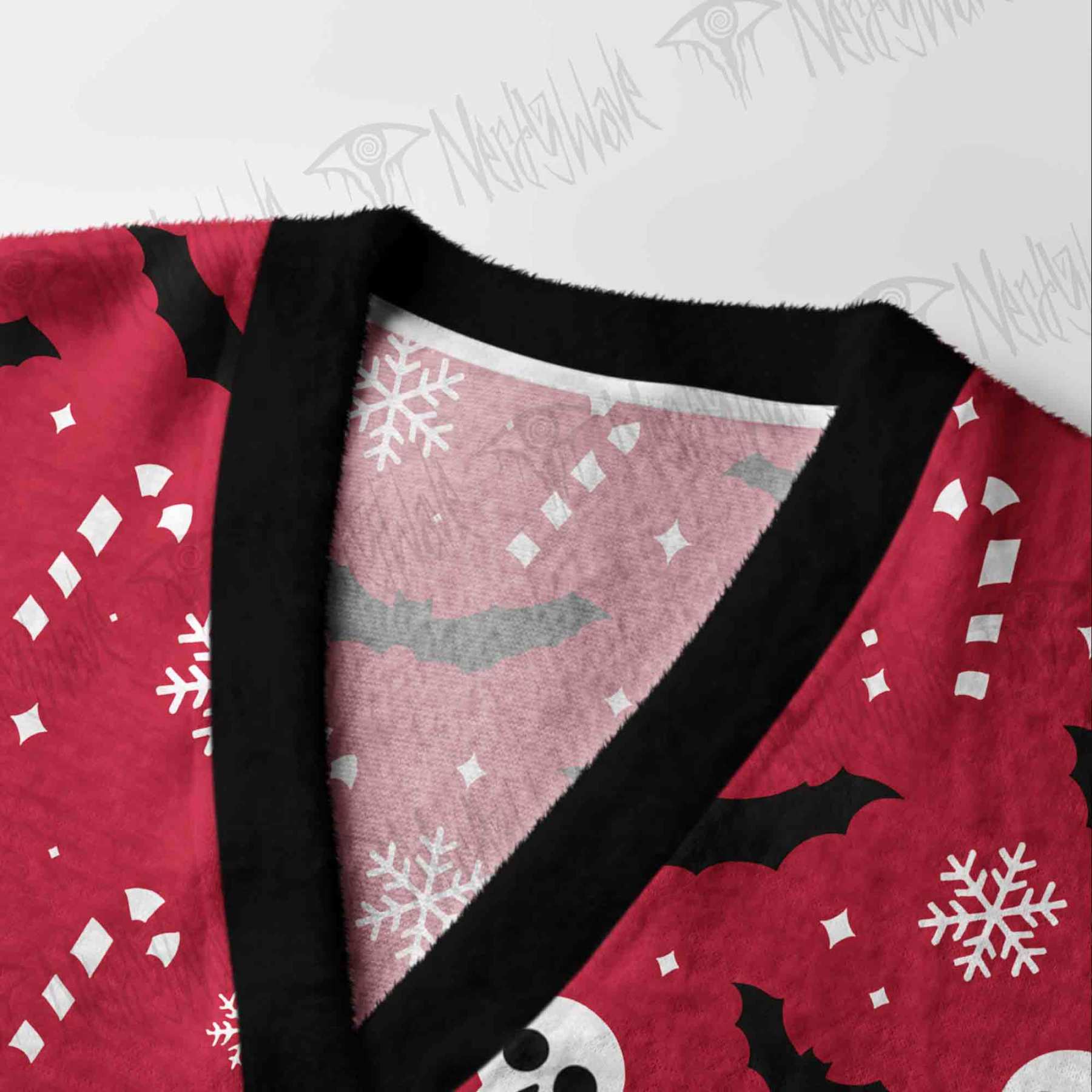 Skull Bat Christmas Cardigan Sweater