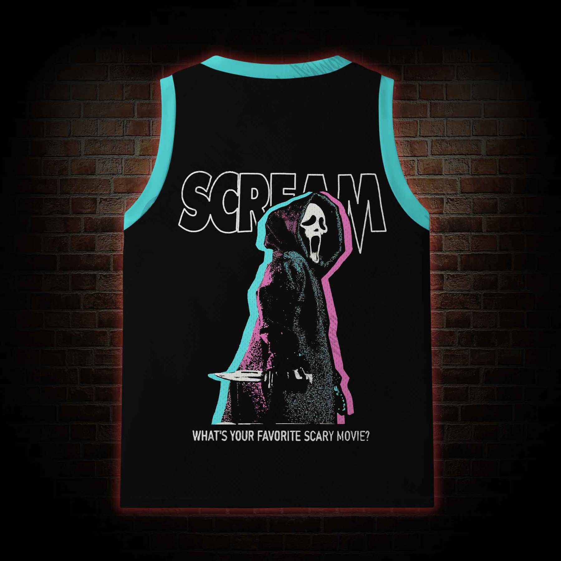 What's Your Favortie Scary Movie? Horror Mesh Jersey Tank Top
