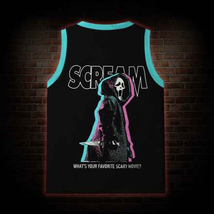 What's Your Favortie Scary Movie? Horror Mesh Jersey Tank Top