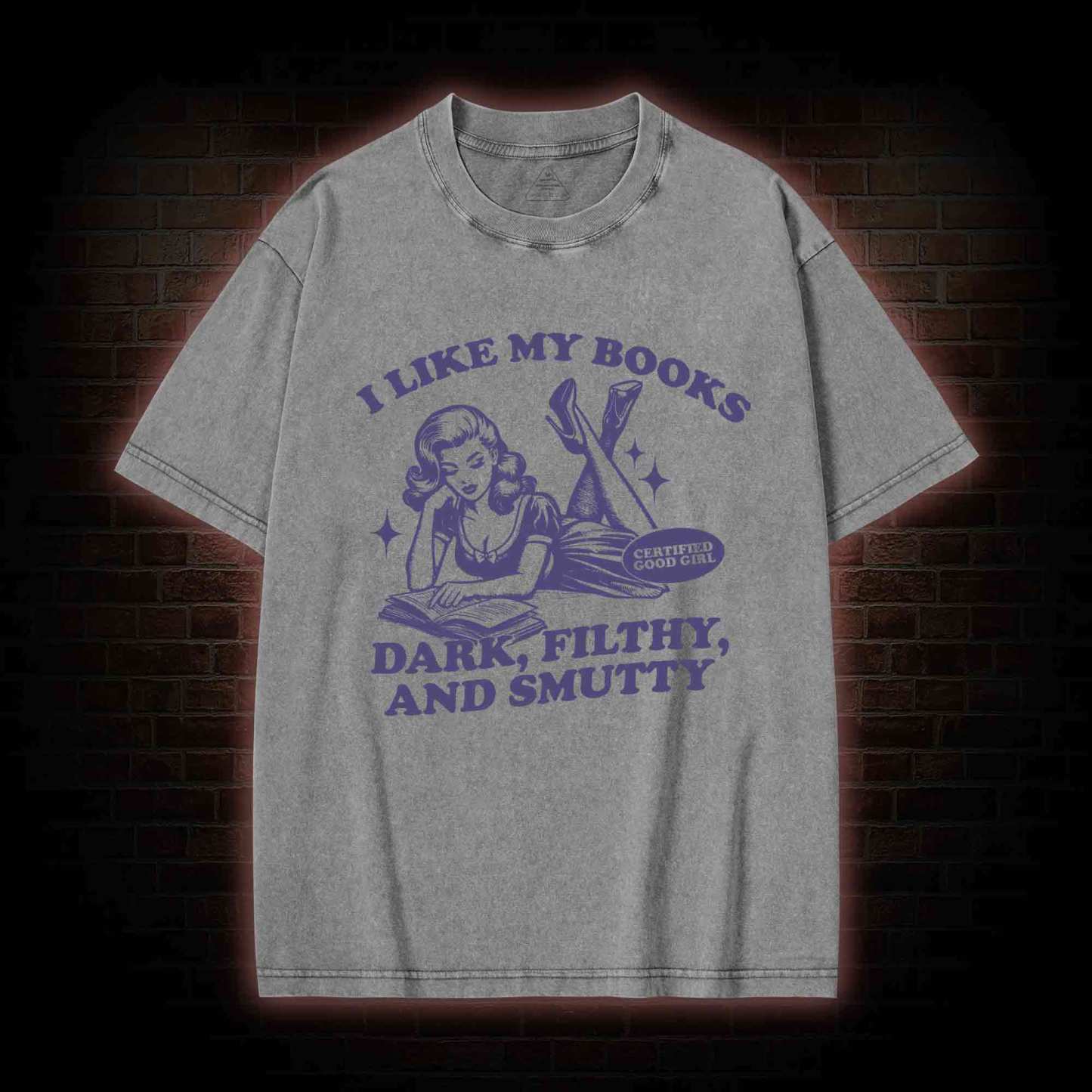 I Like My Books Washed T-shirt