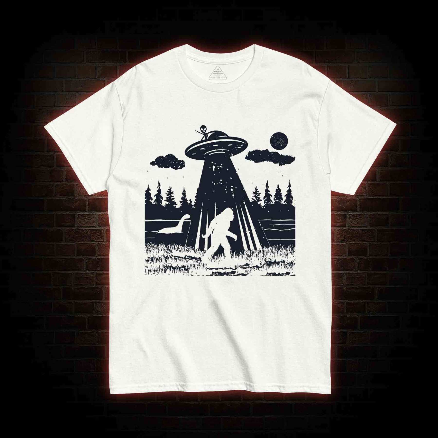 Bigfoot Sasquatch Alien UFO Loch Ness Monster T-shirt