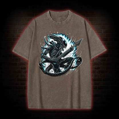 Alien Black Metal Washed T-shirt