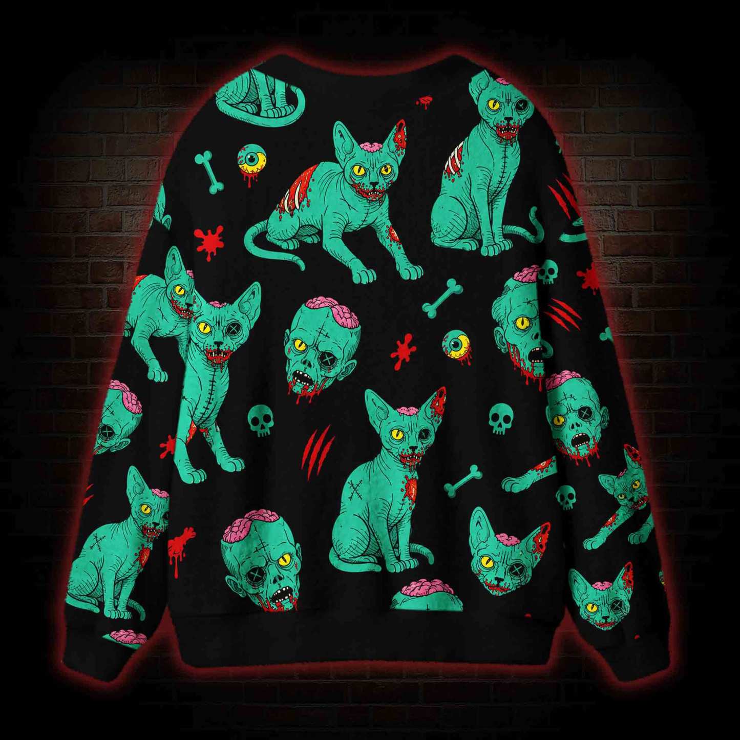 Zombie Brain Cardigan Sweater