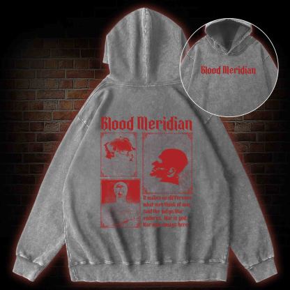 Blood Meridian Vintage Back Print Washed Hoodie
