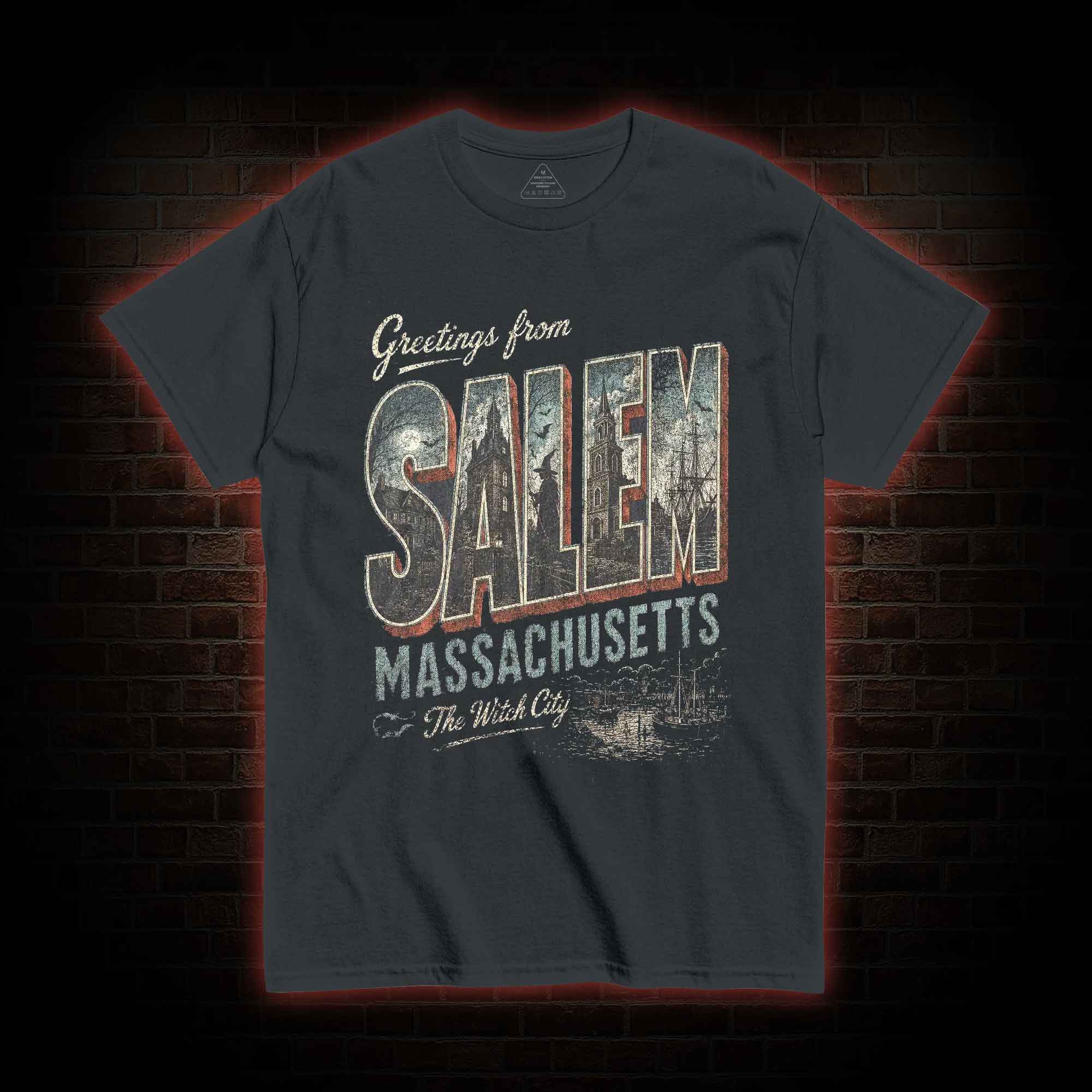 Greetings From Salem Salem Massachusetts Graphic T-shirt