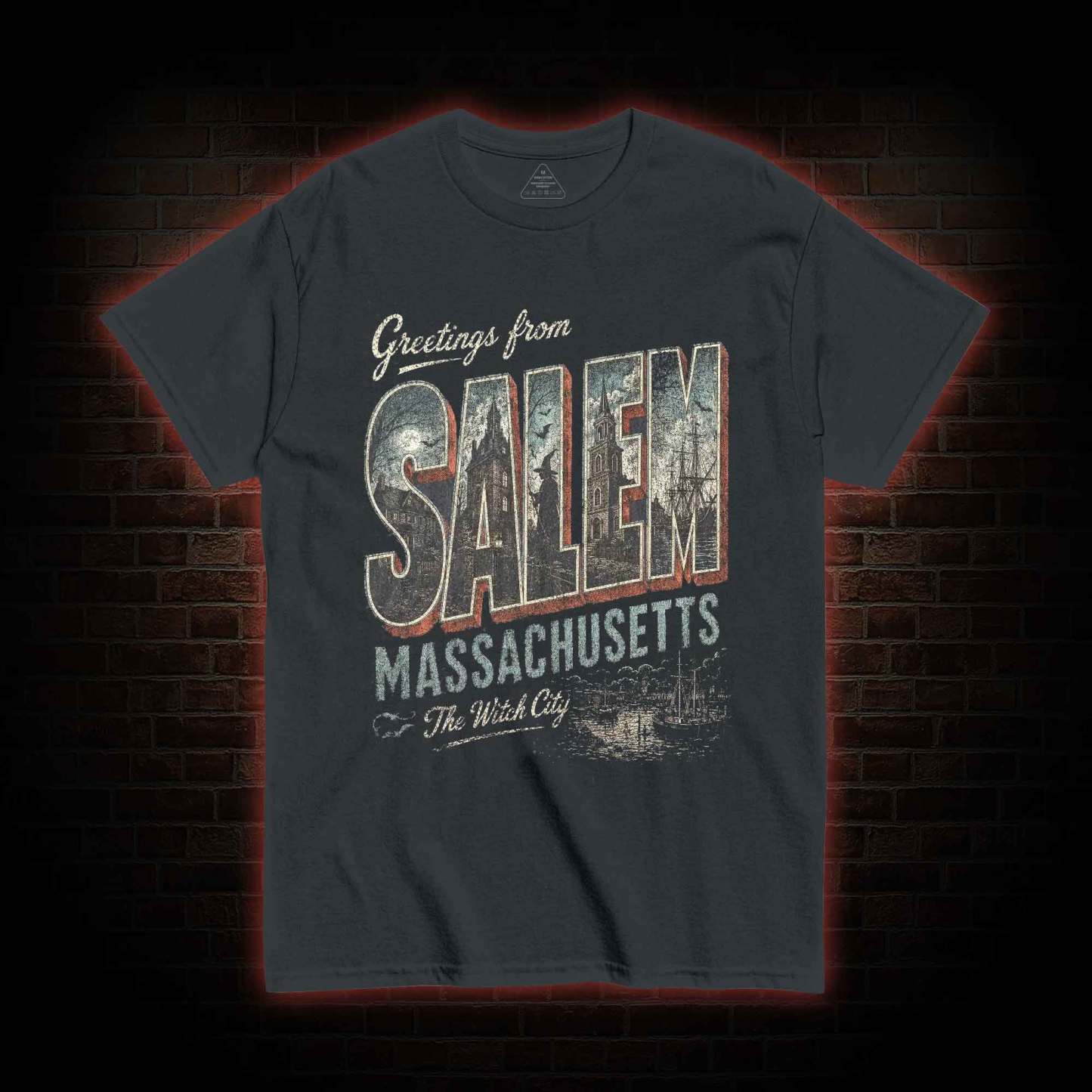 Greetings From Salem Salem Massachusetts Graphic T-shirt