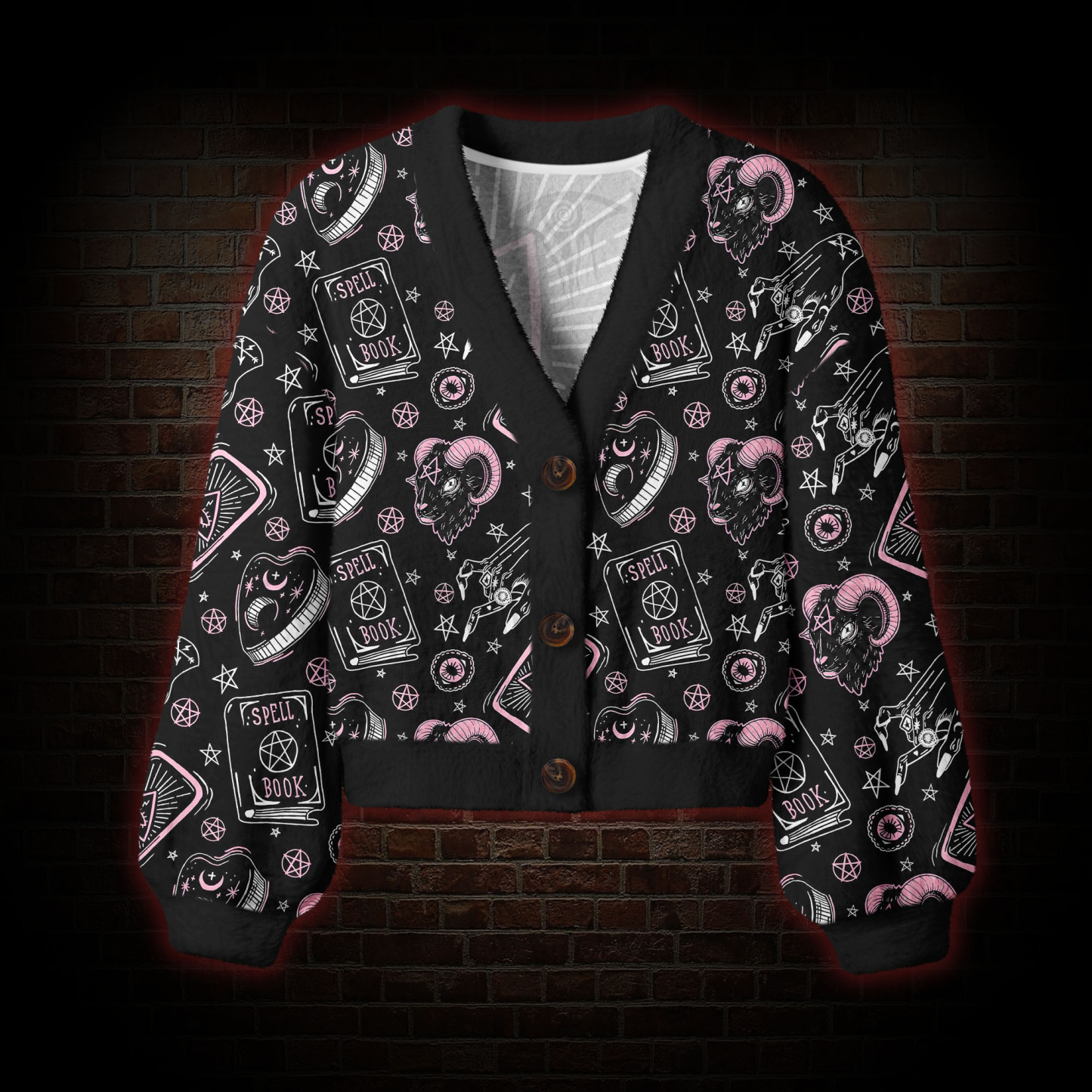 Pink Hex Women's Cardigan Sweater