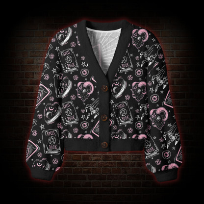 Pink Hex Women's Cardigan Sweater