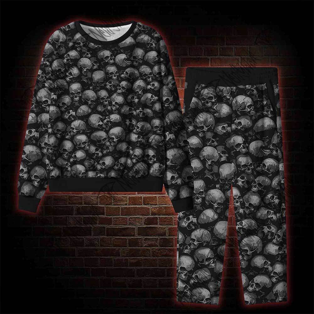 A Wall Of Skeletons Cozy Pajama Sets