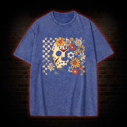 Retro Jason Voorhees Killer Washed T-shirt