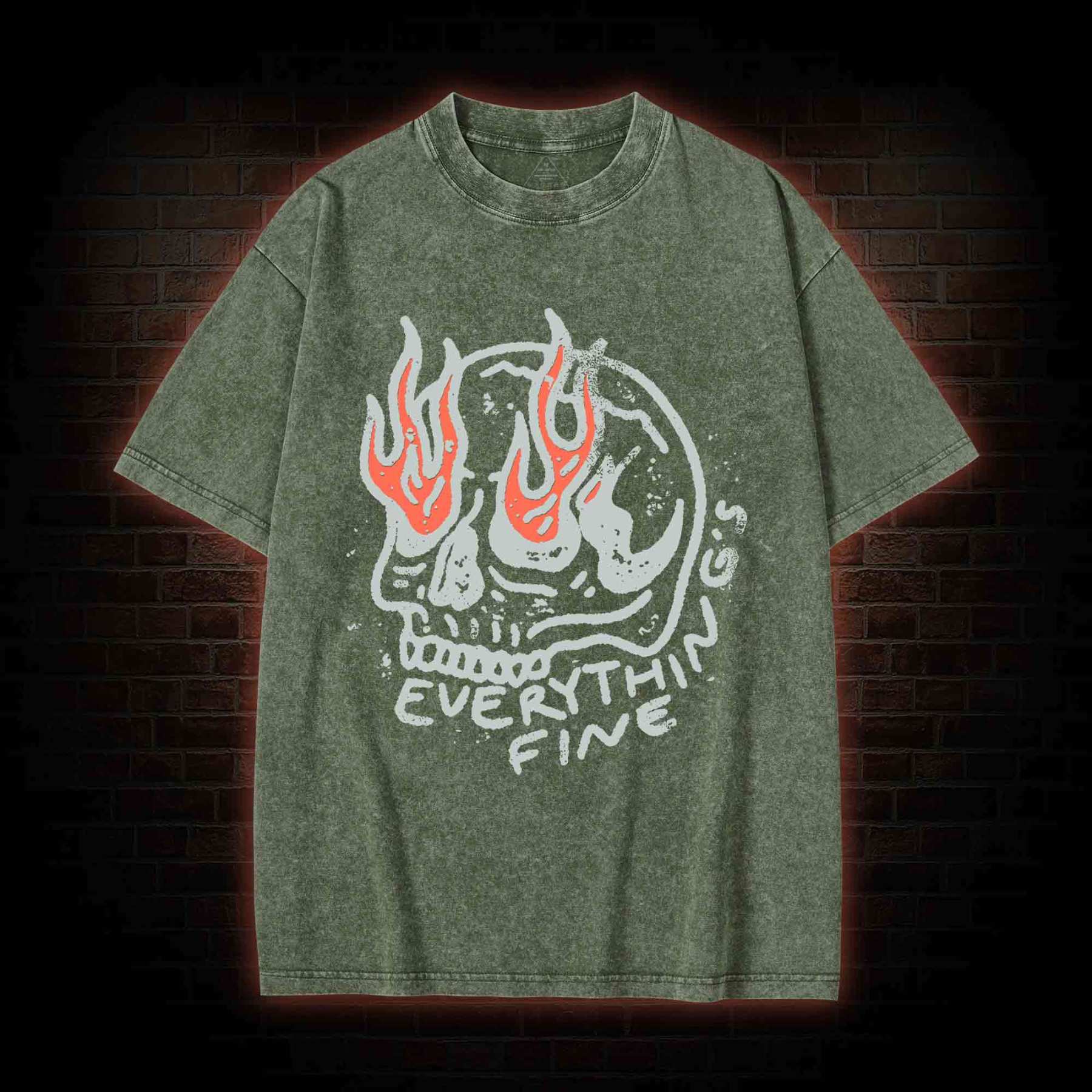 Everything Is Fine Washed T-shirt