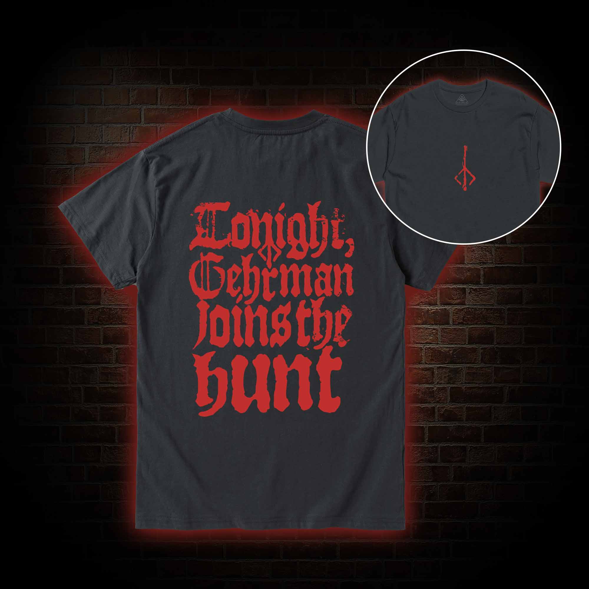 Gehrman Joins The Hunt Back Print T-shirt 