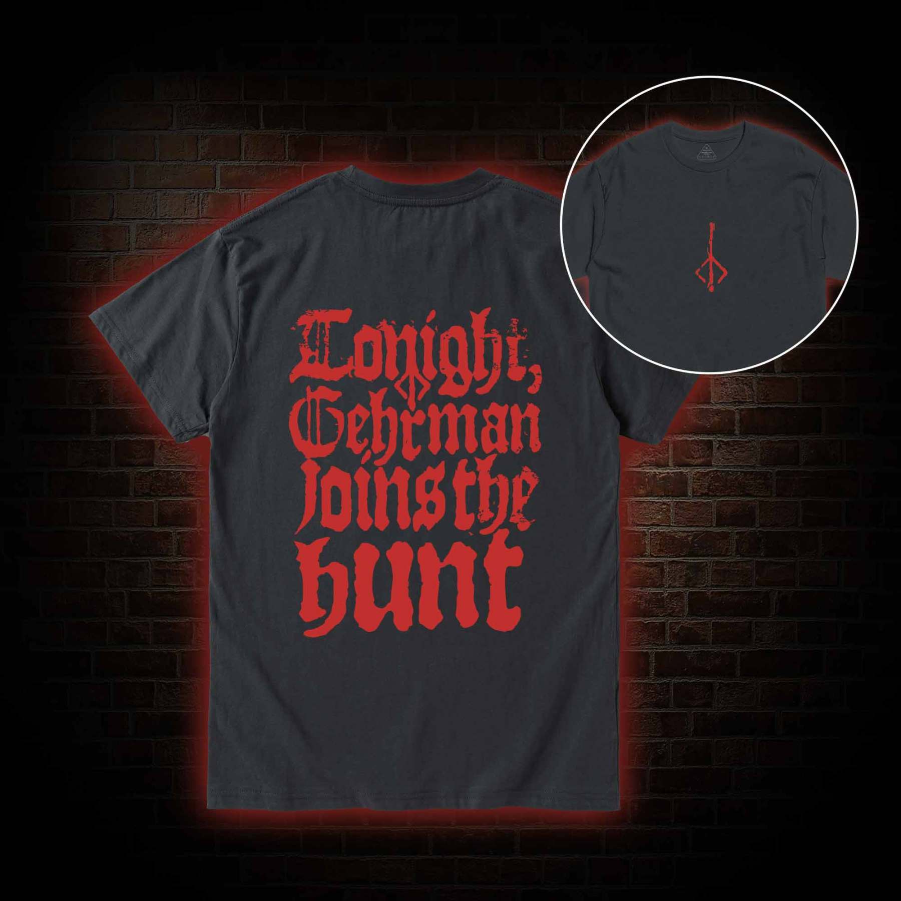 Gehrman Joins The Hunt Back Print T-shirt 