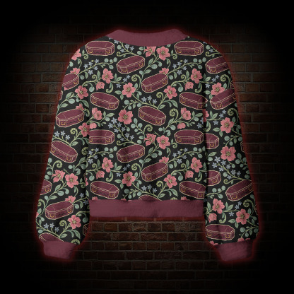 Floral Coffins Women's Cardigan Sweater