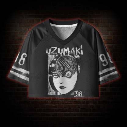 Horror Eyeball Sports Women's Cropped Mesh Jersey