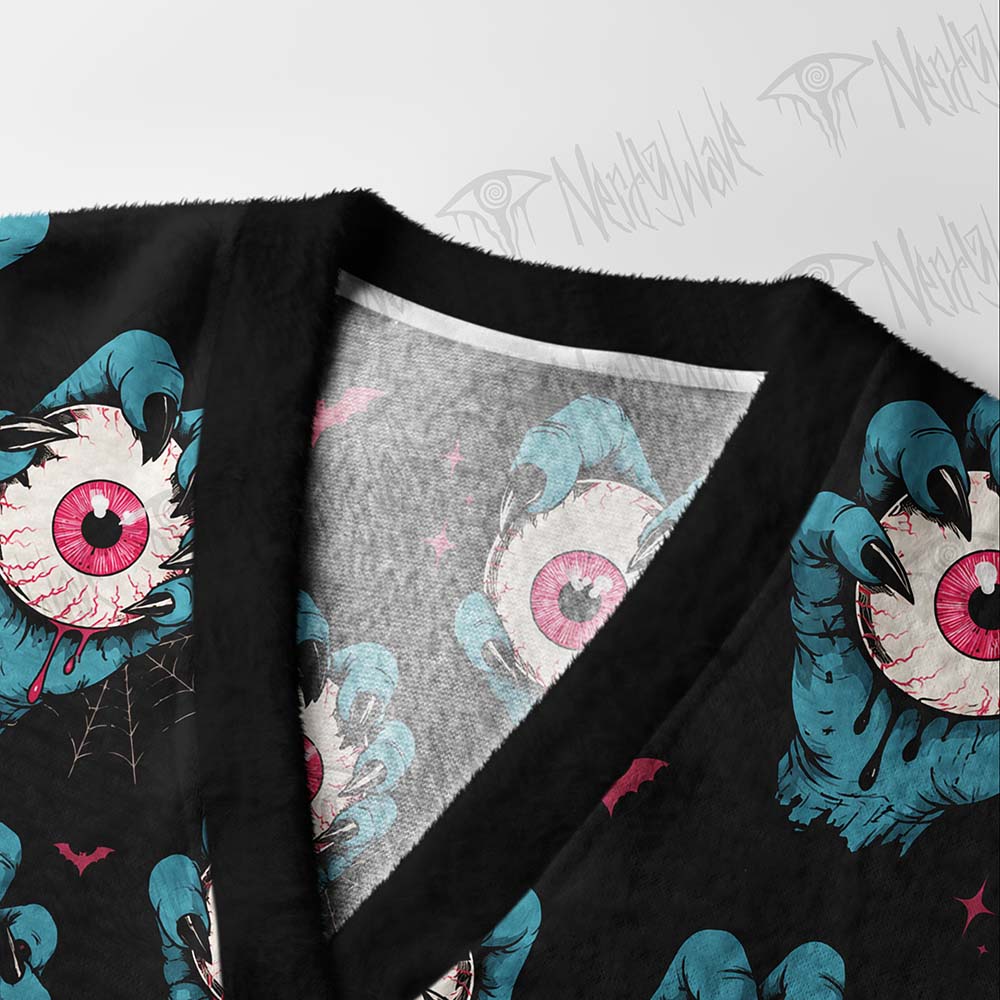 Clawed Eyeballs Cardigan Sweater