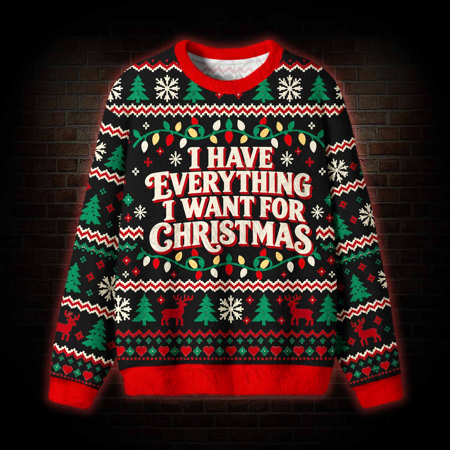 I Have Everything I Want for Xmas Funny Matching Ugly Sweatshirts