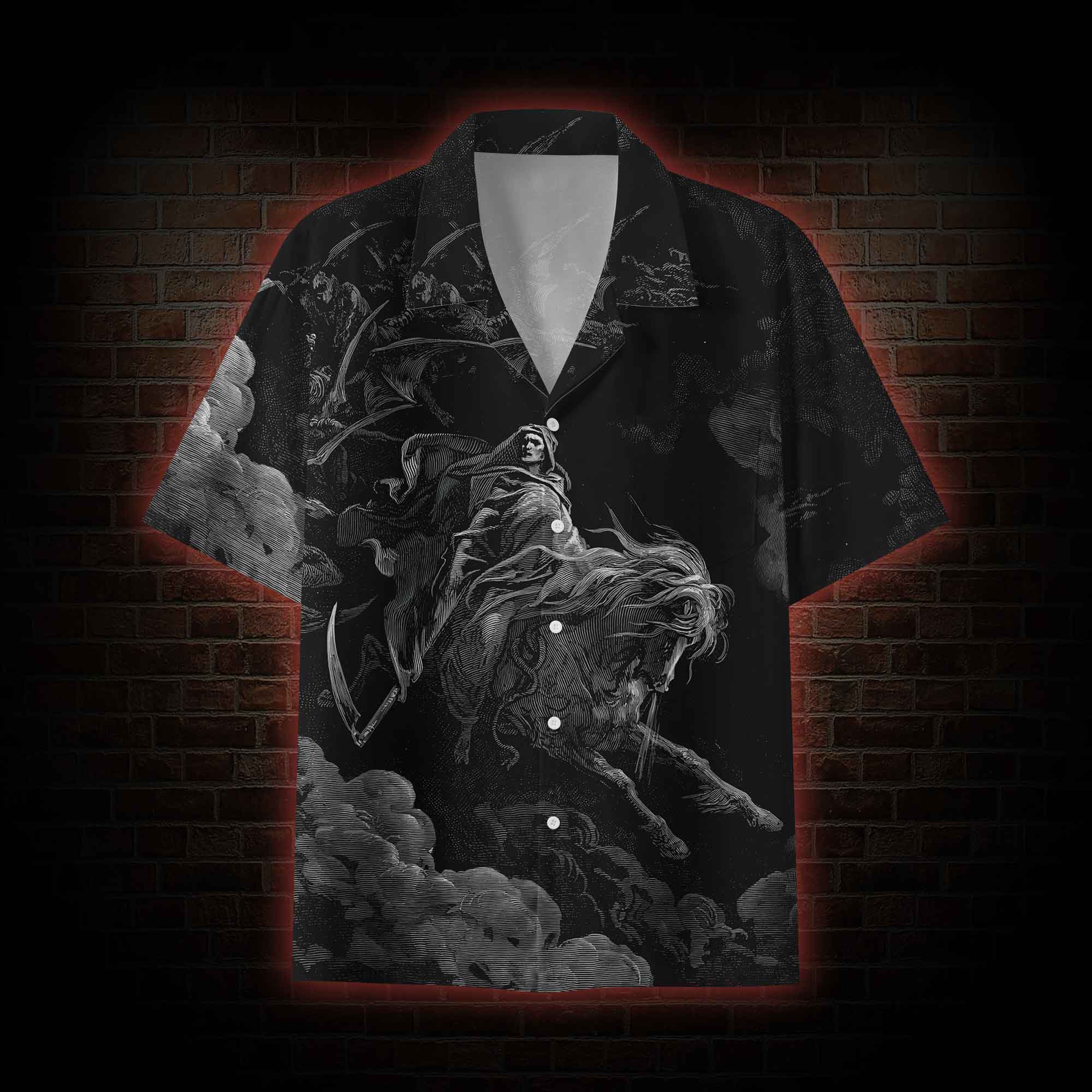 Death on the Pale Horse Button-up Shirt