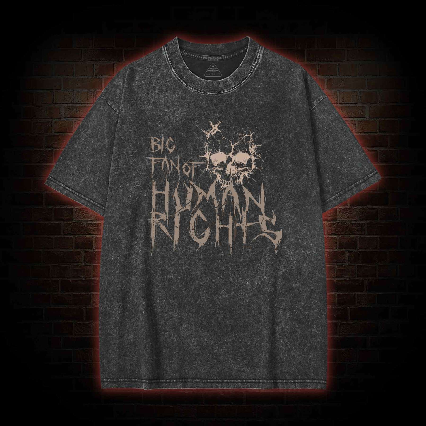 Big Fan of Human Rights Washed T-shirt