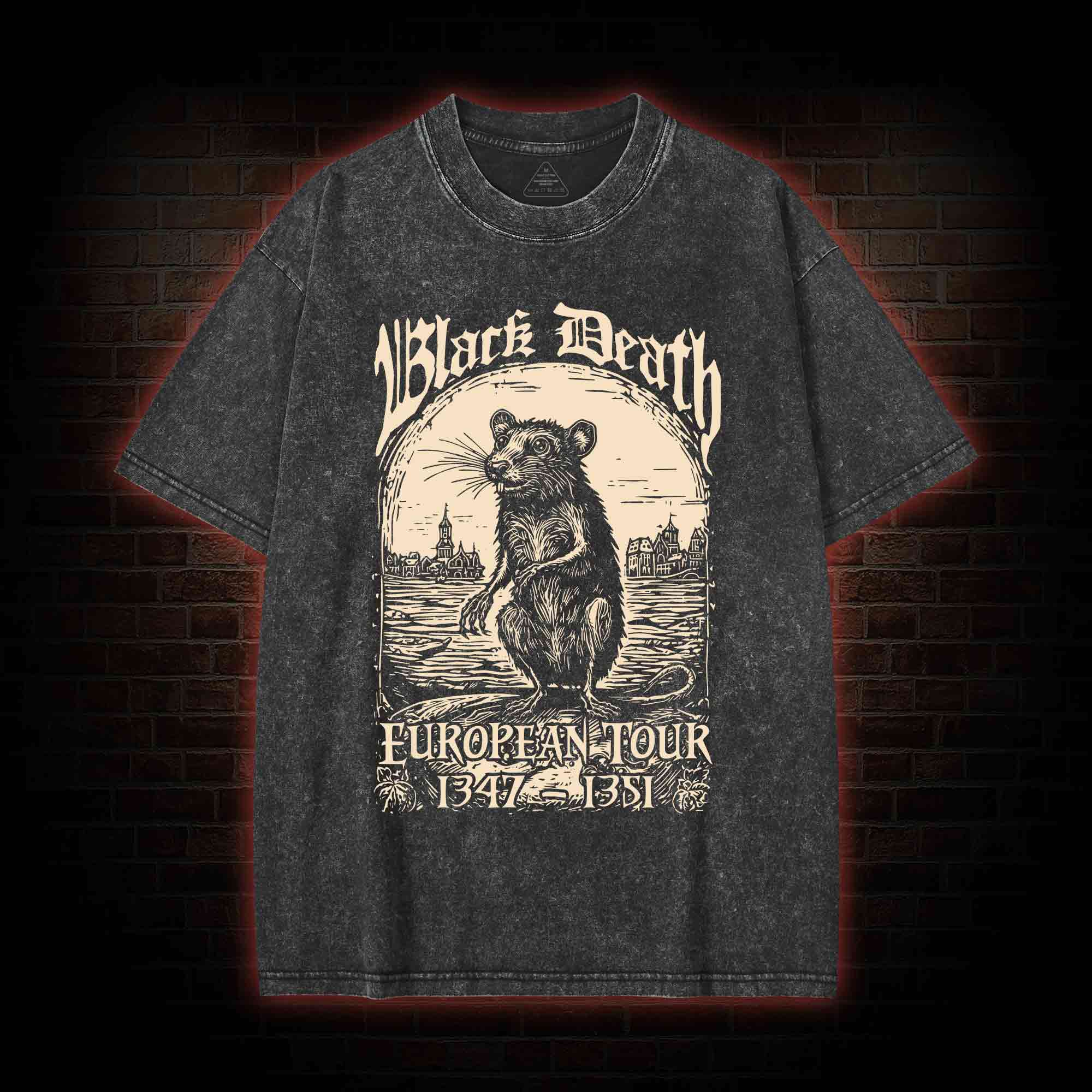 Black Death European Tour Washed T-shirt