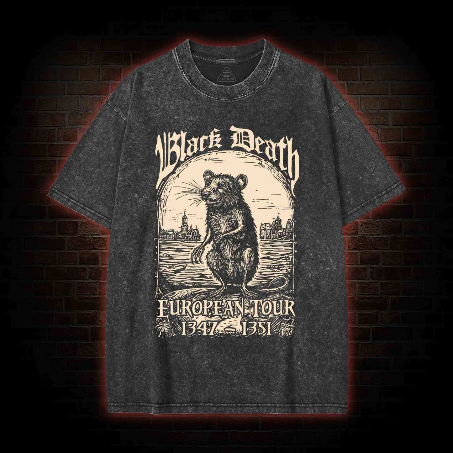 Black Death European Tour Washed T-shirt