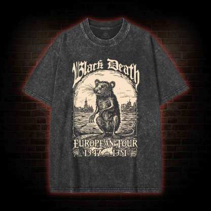 Black Death European Tour Washed T-shirt