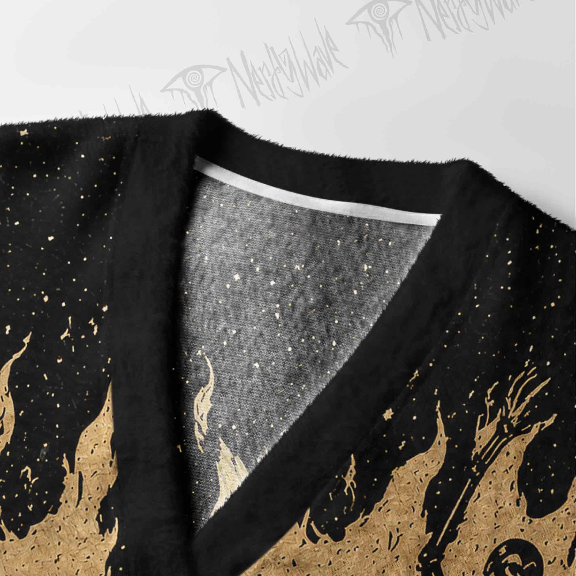 Hellfire Skeleton Rhapsody Cardigan Sweater