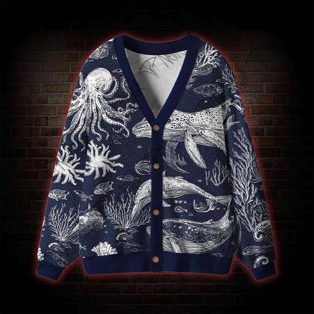 Cthulhu in the Deep Sea Cardigan Sweater