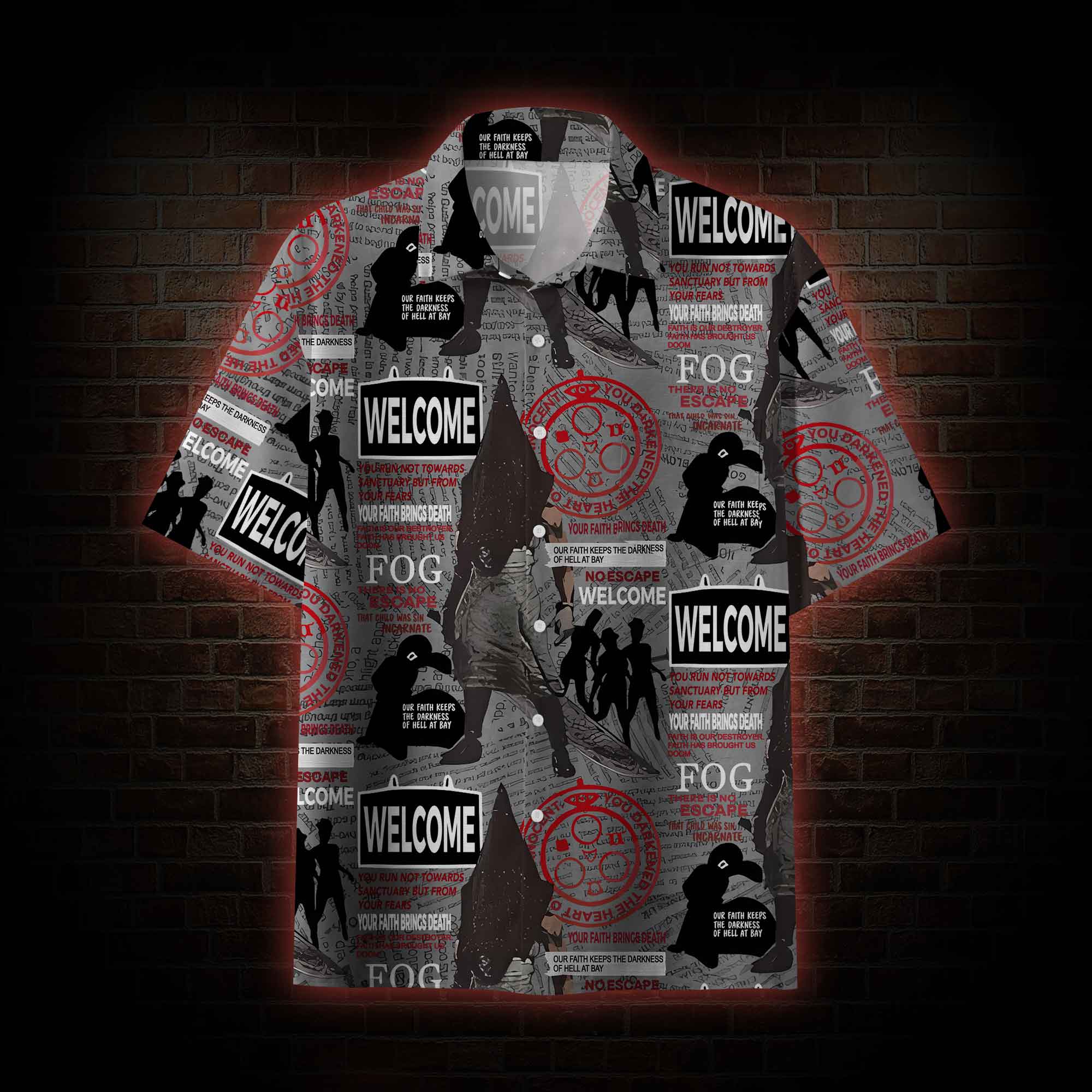 Red Pyramid Thing Button-up Shirt