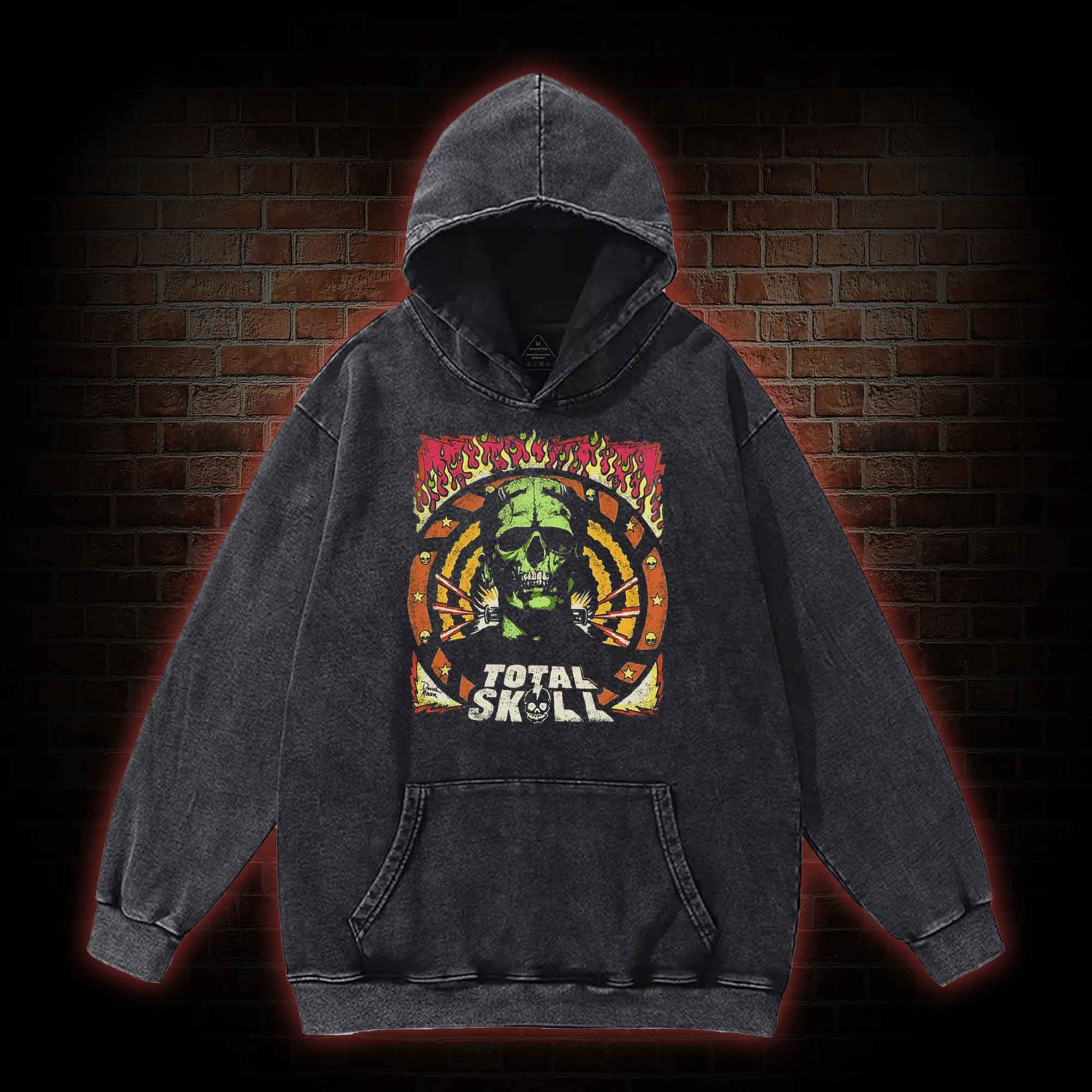 Total Skull Washed Hoodie