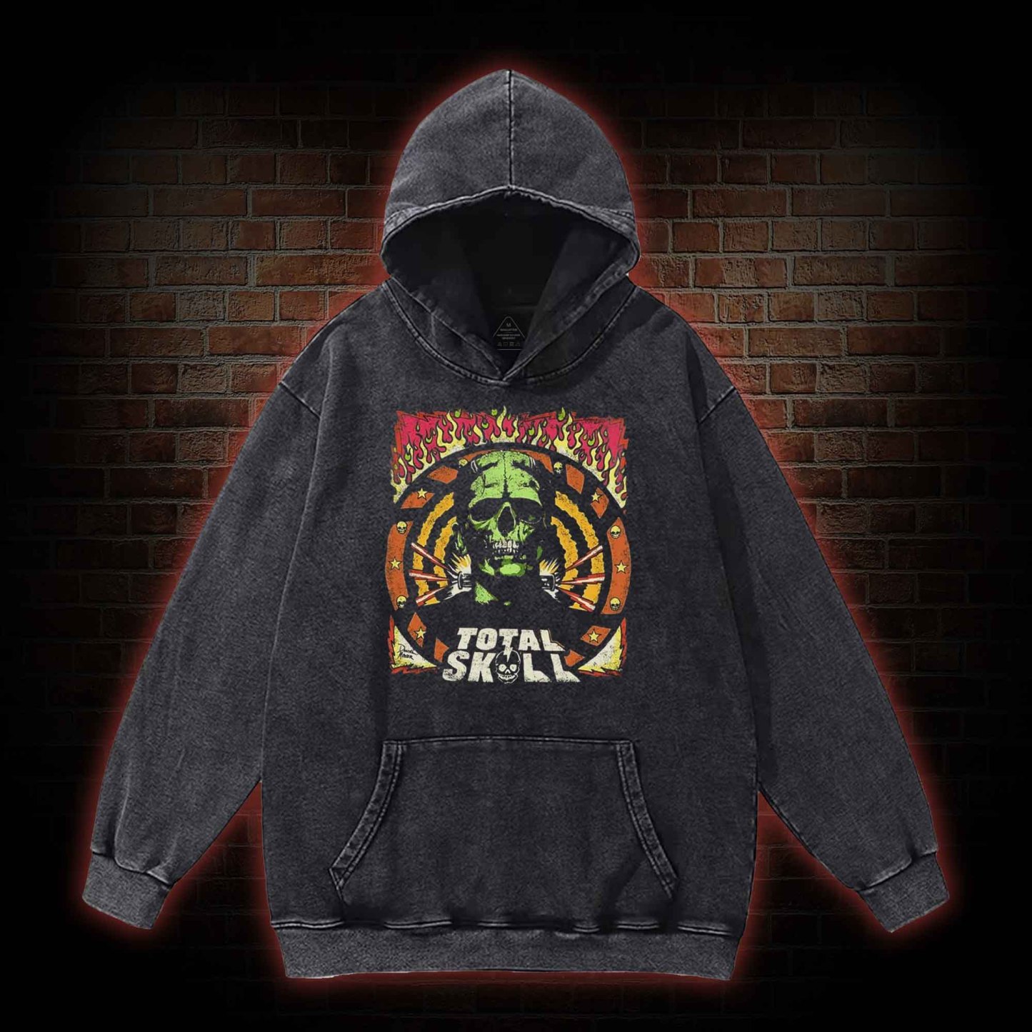 Total Skull Washed Hoodie