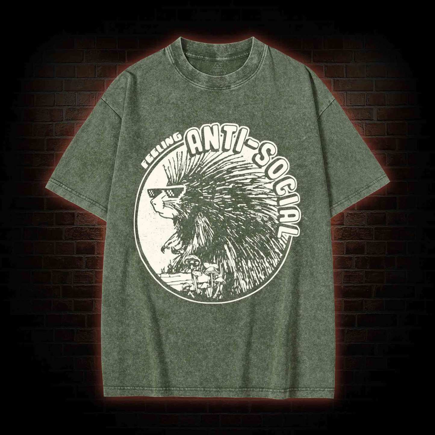 Feeling Anti-Social Washed T-shirt