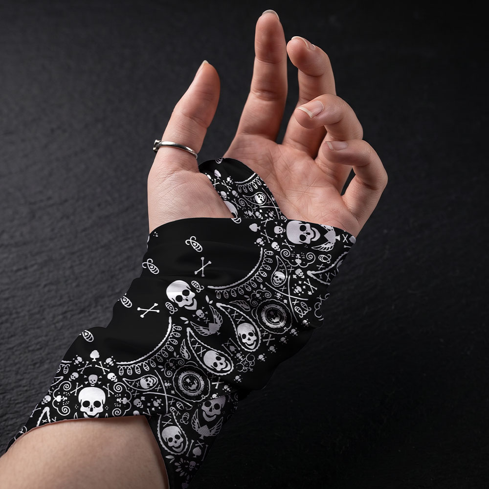 Skull Paisley Square Scarf