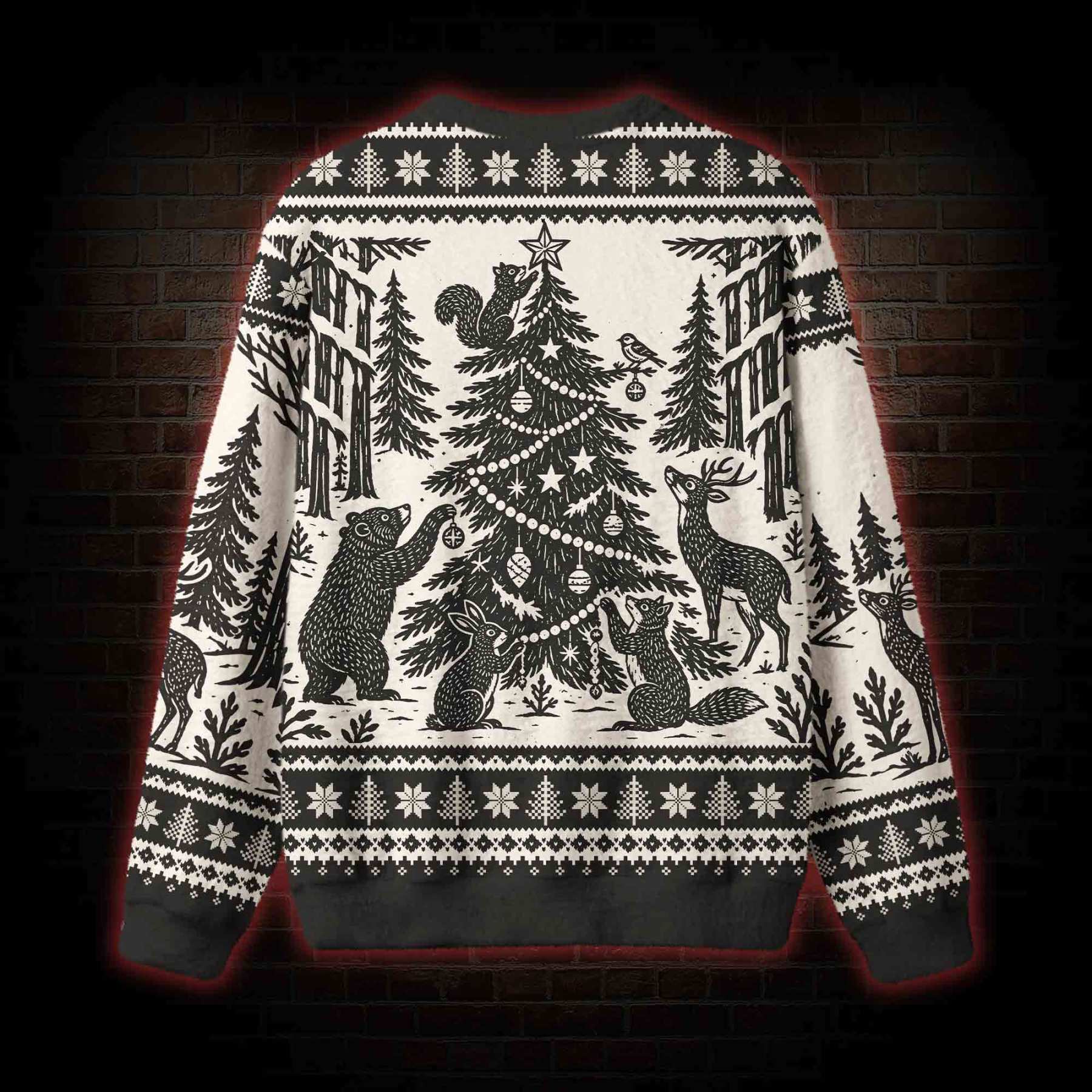 Woodland Christmas Ugly Sweatshirts