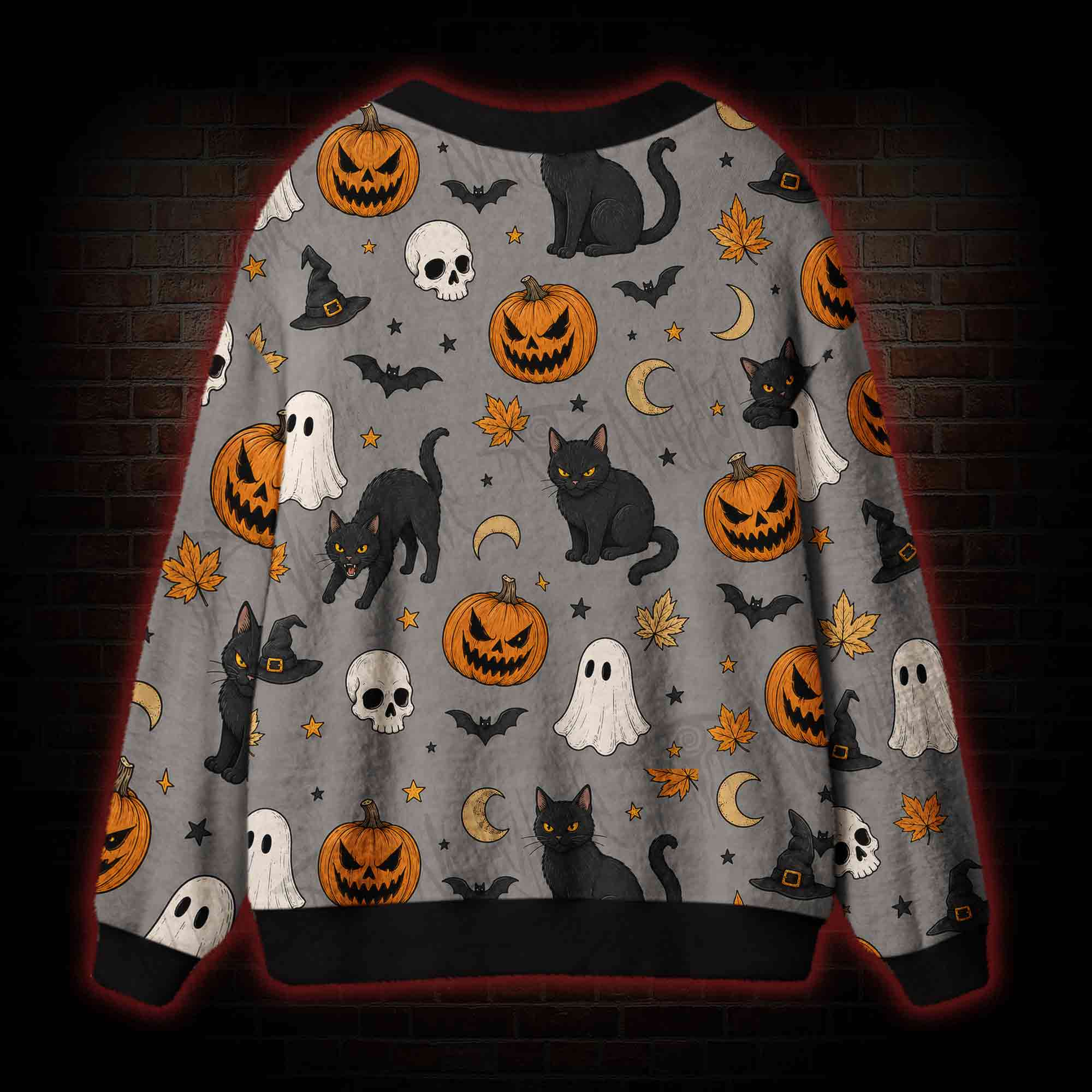 Halloween Carnival Cardigan Sweater
