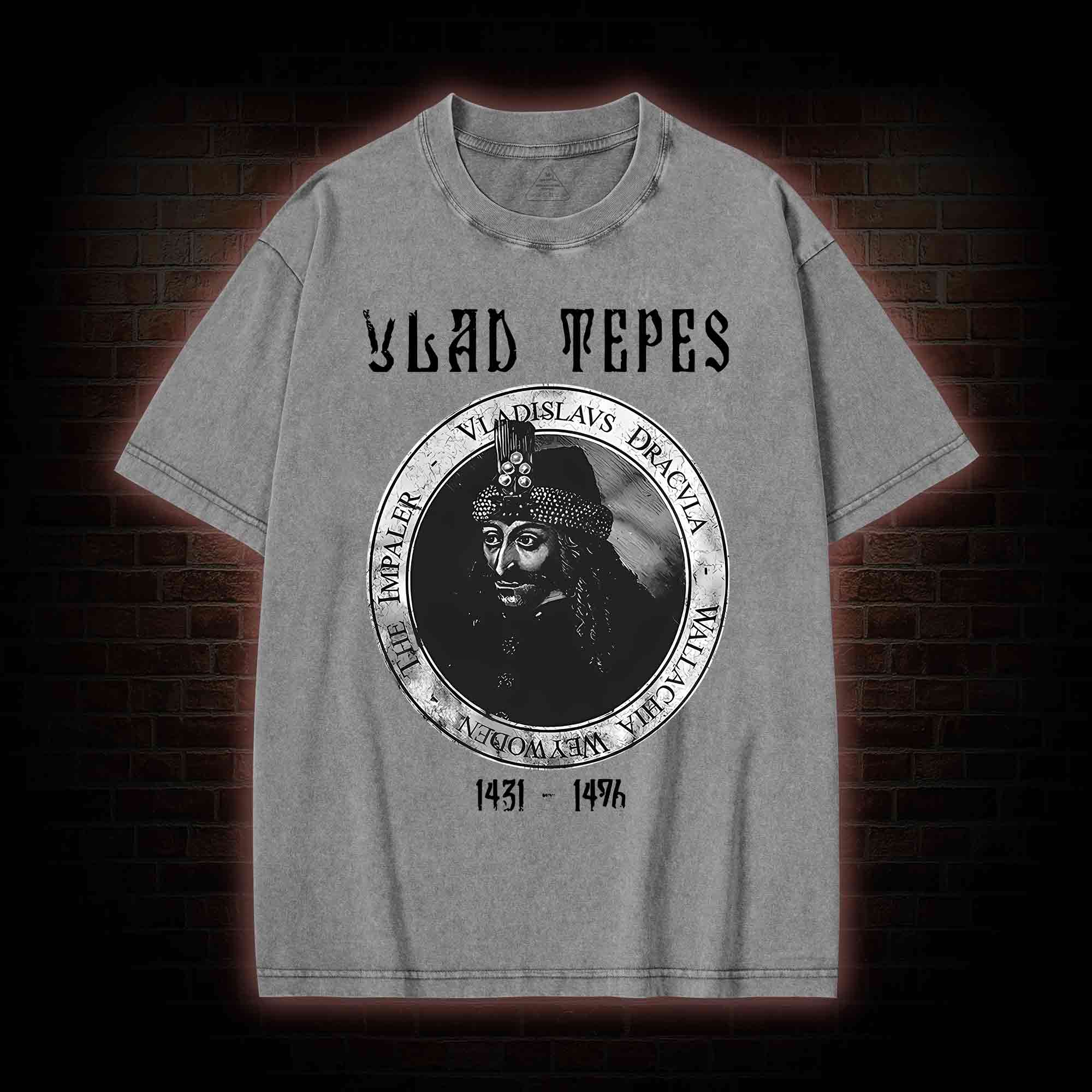 Vlad Dracula Gothic Washed T-shirt