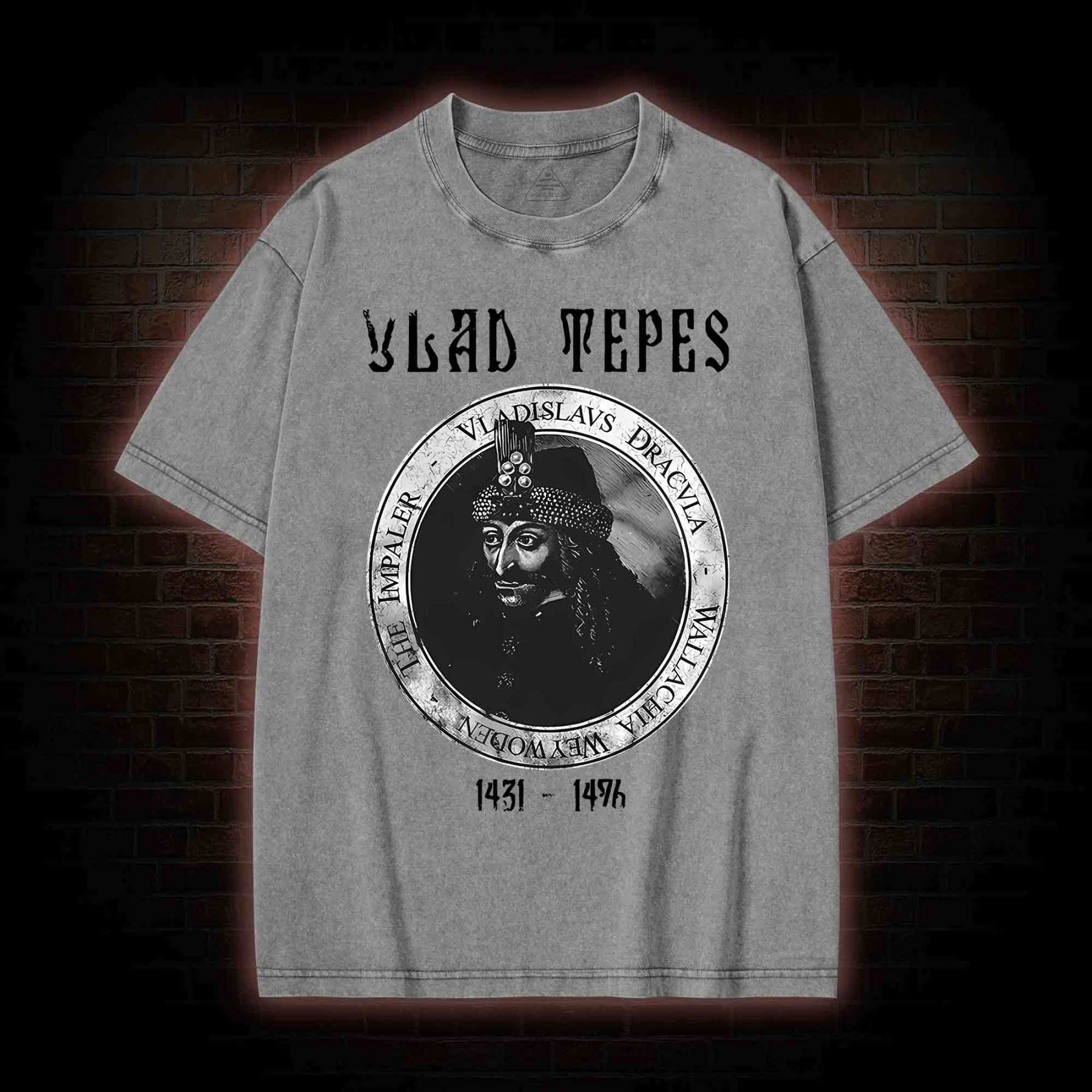 Vlad Dracula Gothic Washed T-shirt